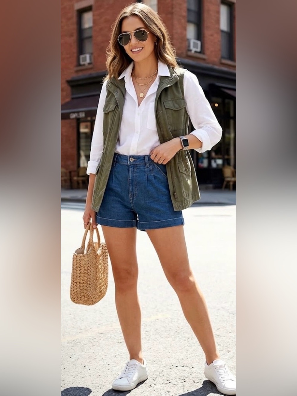 Express Denim Shorts - Blue